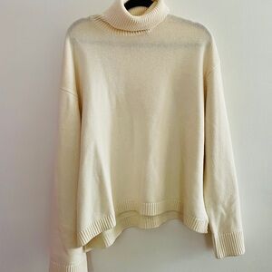 The Frankie Shop cream Reah Trapeze Turtleneck